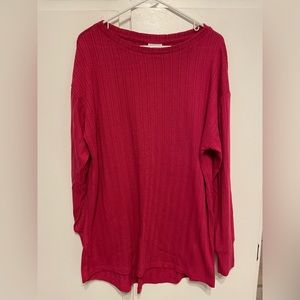 LulaRoe Tunic Sweater, hot pink size L